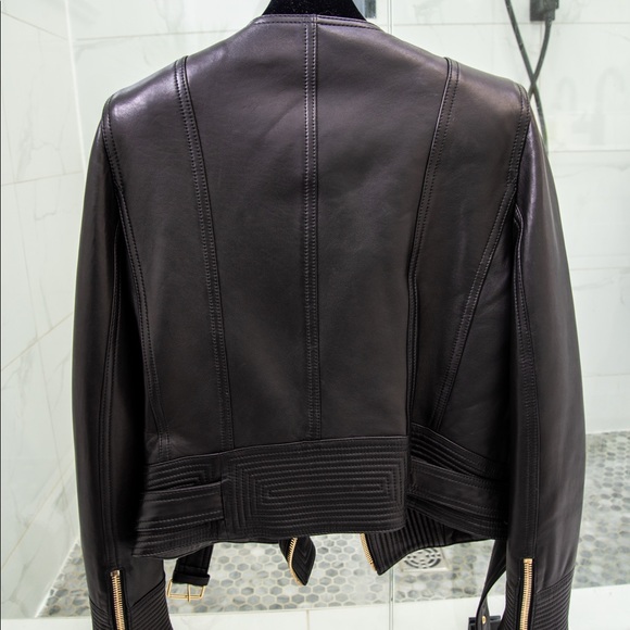 Balmain quilted leather jacket size 38 - Picture 3 of 4
